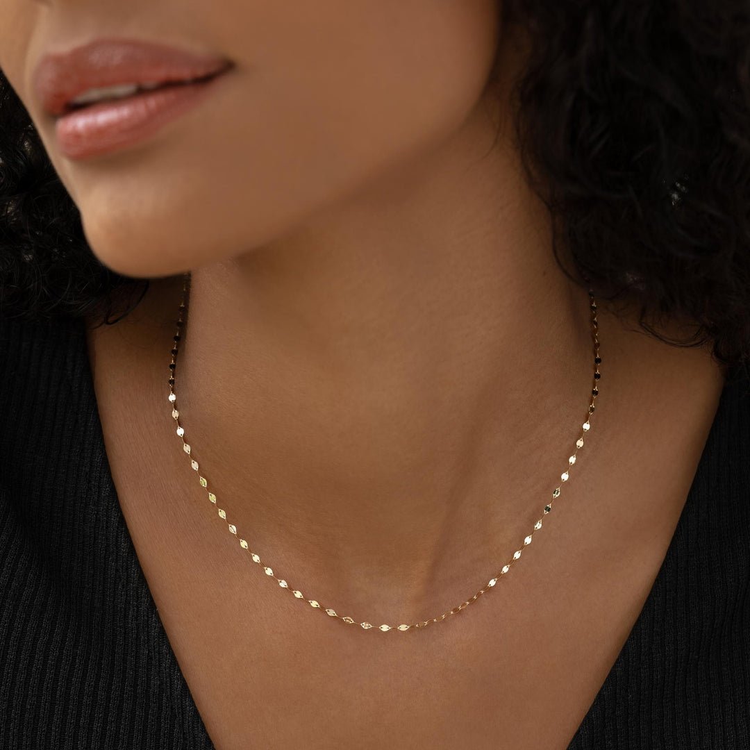14k Gold Fleur Halskette